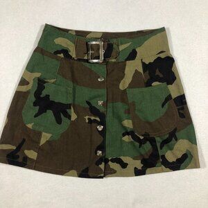 Vintage Tripp Skirt Womens Junior 5 Camo Camouflage Skirt Rocket Tag 80s/90s USA